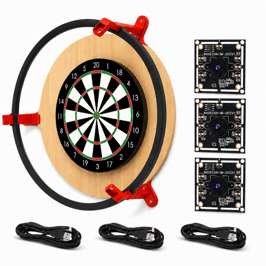 Autodarts Komplettset Steeldart Autoscoring LED Ring & 3x OV9732 Kamera Tracking